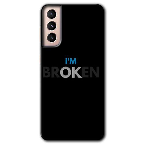 Samsung Galaxy S21 Plus Kılıf HD Desen Baskılı Arka Kapak + Temperli Cam - Im Broken