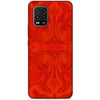 Mermer Desenli (39) Tema Liquid Crystal Kılıf Falu Kırmızı Xiaomi Mi 10 Lite Kılıf