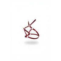 Kırmızı Göğüs Harness Deri Halka Detaylı Vücut Aksesuarı - Brf231