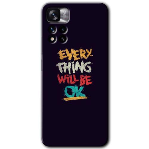 MRCİLETİSİM Xiaomi Redmi Note 11 Pro Plus 5G Kılıf HD Desen Baskılı Arka Kapak+Temperli Cam - Everything