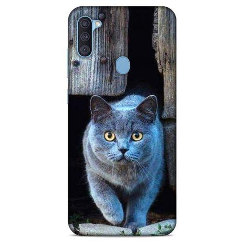 Lopard Samsung Galaxy A11 Uyumlu Kılıf Kediler (48) Bumper Kılıf Duman