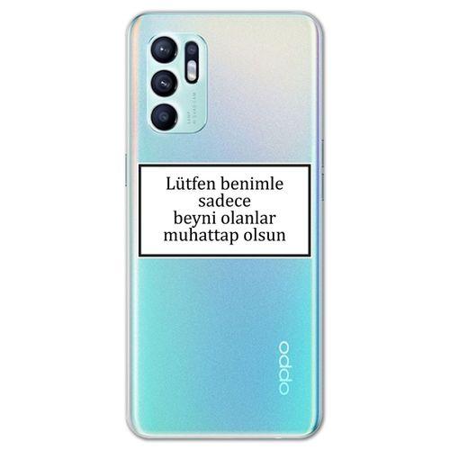 Oppo Reno 6 Kılıf HD Yazı Baskılı Silikon Arka Kapak - Yazı 14