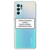 Oppo Reno 6 Kılıf HD Yazı Baskılı Silikon Arka Kapak - Yazı 14