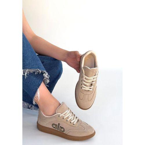 Lendo Bej Süet Bağcıklı Spor Ayakkabı