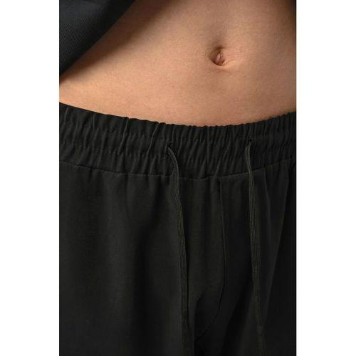 Soft Touch Kumaş Baggy Kalıp Lastikli Erkek Pantolon - Siyah