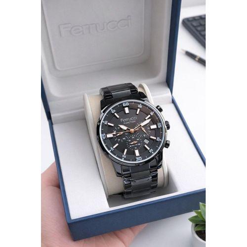 Ferrucci İç Fonksiyonları Aktif 30 Mt Suya Dayanıklı Çelik Kordonlu Erkek Kol Saati EFR.13299.M3