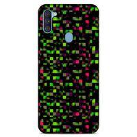 Lopard Samsung Galaxy A11 Uyumlu Kılıf PiXel (25) Antişok Kapak Yeşil Pembe