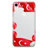 Apple iPhone XR Kılıf Balonlar Türkiye Bayrağı Arka Kapak Koruma Desenli Full Koruyucu