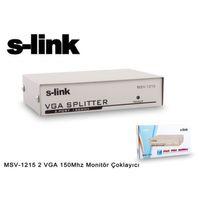 S-Link MSV-1215, 2xVGA, D-Sub Monitör Çoklayıcı, 150Mhz (1PC-2Monitör)