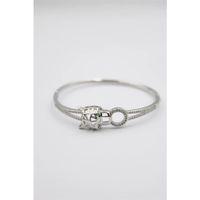 Taşlı Vip Bilezik - Gümüş