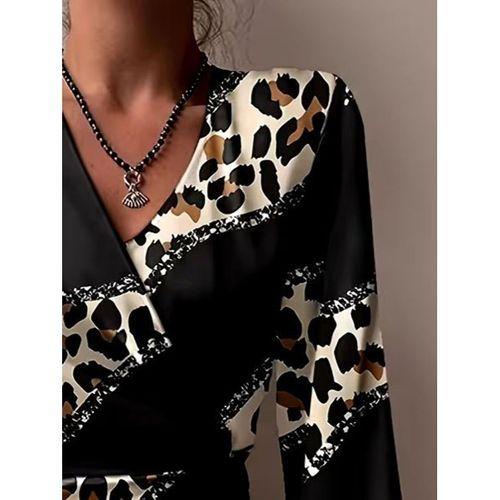 Kadın Uzun Kollu Kruvaze Yakalı Asimetrik Detaylı Mini Modal Elbise