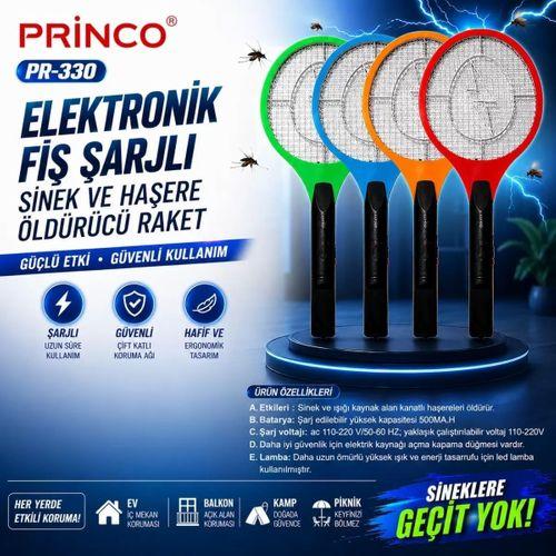 Princo Pr-330 Elektronik Fiş Şarjlı Sinek Ve Haşere Öldürücü Raket