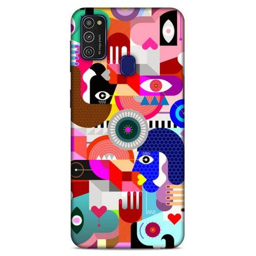 Lopard Samsung Galaxy M21 Uyumlu Kılıf Soyut Sanat (21) Baskılı Koruyucu Kapak