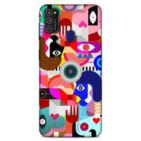 Lopard Samsung Galaxy M21 Uyumlu Kılıf Soyut Sanat (21) Baskılı Koruyucu Kapak