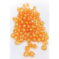 Küp Boncuk İçten Boncuklu Bileklik Çanta Boncuğu 10 mm 50 gr Turuncu - BNC452