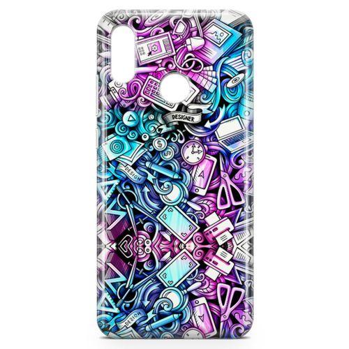 Huawei Y9 2019 Kılıf Bankacı Doodle Arka Kapak Koruma Desenli Full Koruyucu