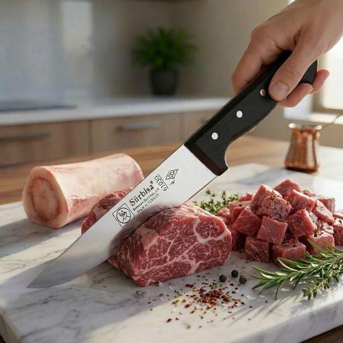 Sürmene Kuşbaşı Kasap Bıçağı 32,5 Cm Pimli Keskin Et Doğrama Kurban Kesim Bıçağı Sürbisa 61030