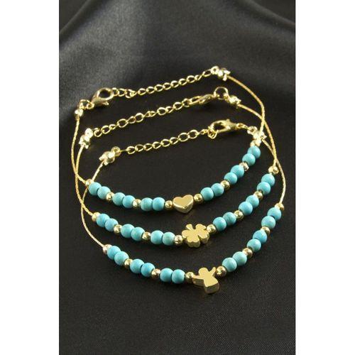 Karışık Turkuaz Boncuk Bileklik