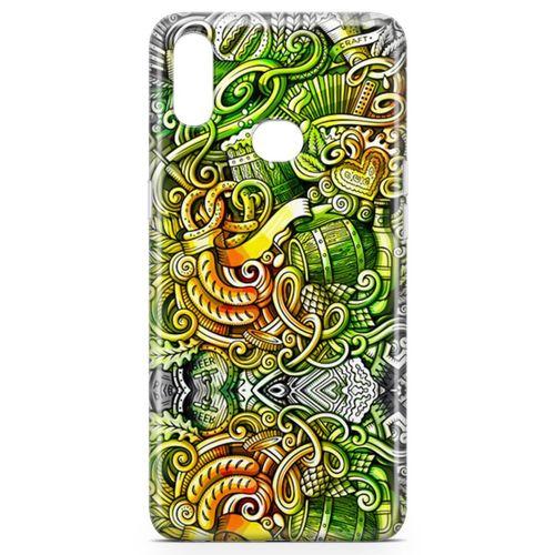 Samsung Galaxy A10s Kılıf Gece Yaşamı Doodle Arka Kapak Koruma Desenli Full Koruyucu