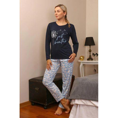 Kadın Penye Uzun Kol Pijama Takım Laciver