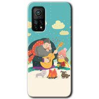 Xiaomi Mi 10T Kılıf Baskılı Arka Kapak - Kış Pikniği +Tam Ekran Koruyucu