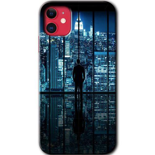 iPhone 11 HD Baskılı Kılıf + 9D Tam Ekran Koruyucu - Şehir Manzarası