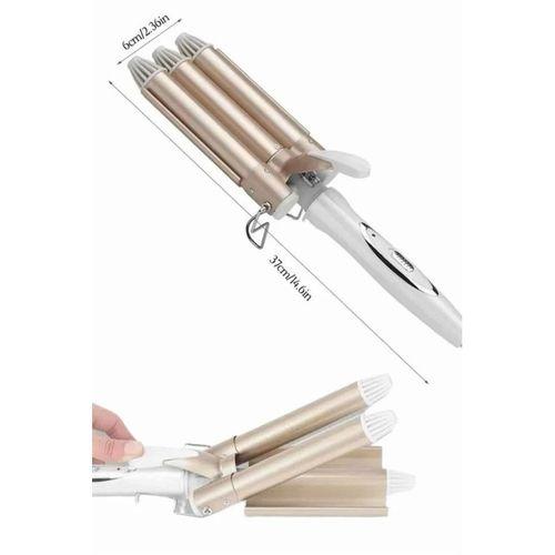 Saç Şekillendirici Wag Maşa Üçlü Yüksek Isı Ayarlı Seramik Kaplama