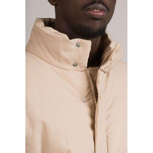 Slimfit Dik Yaka Elyaf Dolgulu Çıkma Kol Şişme Mont