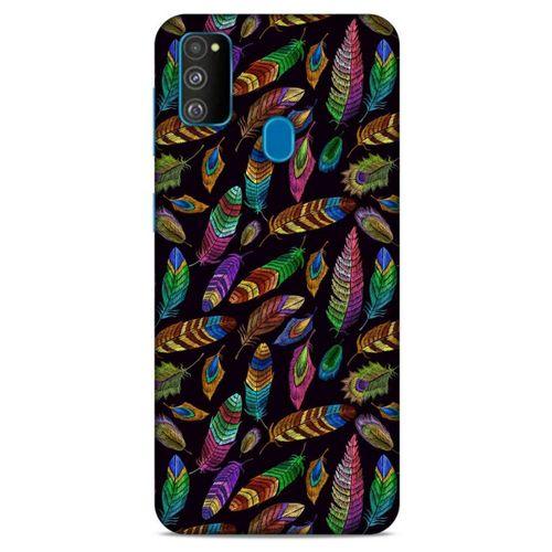 Samsung Galaxy M30s Kılıf Desenli Özel Seri Tüyler (15) Antişok Kılıf