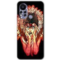 İnfinix Hot 11s Kılıf HD Desen Baskılı Arka Kapak - Kurt Kız