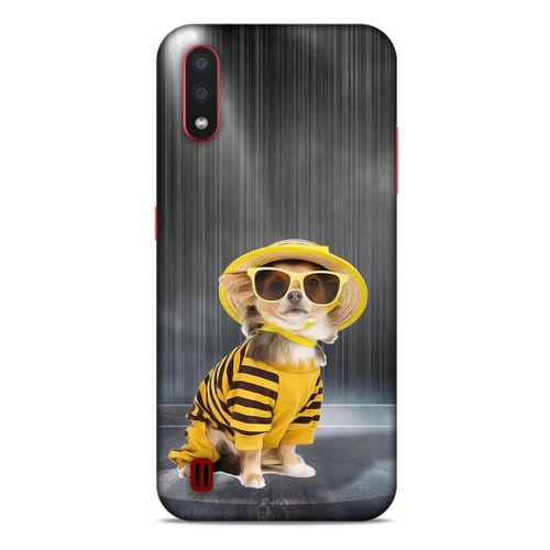 Samsung Galaxy A01 Kılıf Köpek Kıyafetleri (15) Antişok Kılıf Chihuahua Pijama