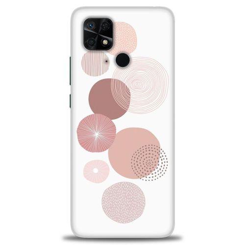 Xiaomi Redmi 10C Kılıf HD Baskılı Kılıf - Mürdüm Daireler + Tam Ekran Koruyucu