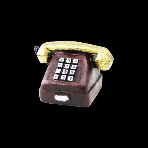 Ankesörlü Telefon Dekoratif Biblo - Reçine 9.5x9.5 cm