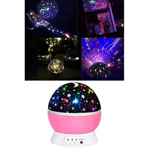 Yıldızlı Gece Lambası Mor Projeksiyon Görünümlü Masa Lambası Renk Değiştirebilen