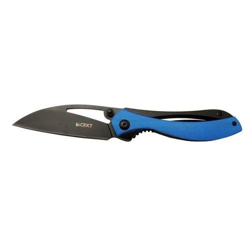 Crkt Pleroma 821a Bl Mavi Kamp   Outdoor Çakı 18cm - Manuel, Kemerlikli, Kutulu