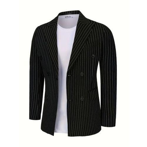 Erkek Kruvaze Silim Fitt Çizgili Takım Elbise BGL-ST04764