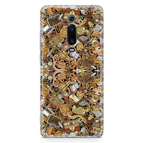 Xiaomi Redmi K20 Kılıf Eğitimci Doodle Arka Kapak Koruma Desenli Full Koruyucu