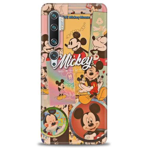 Xiaomi Mi Note 10 Kılıf HD Baskılı Kılıf - I Love Mickey + Tam Ekran Koruyucu