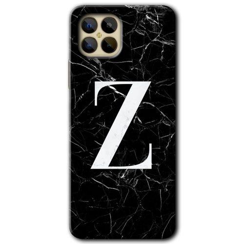 Omix X600 Kılıf HD Desen Baskılı Arka Kapak - Siyah Mermer Desenli Z Harfi