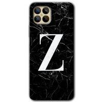Omix X600 Kılıf HD Desen Baskılı Arka Kapak - Siyah Mermer Desenli Z Harfi