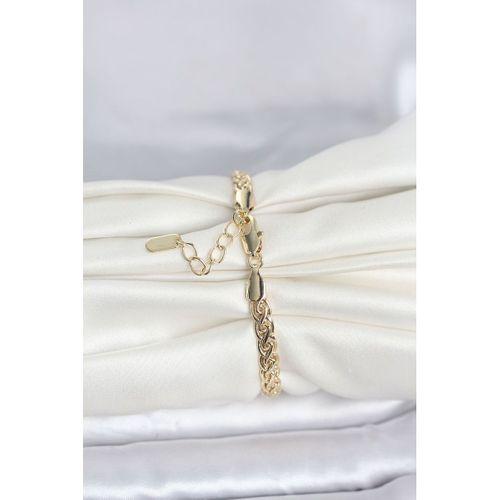 CM 14K Gold Renk Sarmal Zincir Model Kadın Bileklik