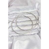 316L Çelik Gümüş Renk 75 mm Halka Küpe