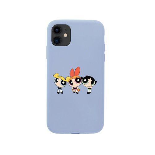 iPhone 11 Powerpuff Girls Tasarımlı Lila Telefon Kılıfı