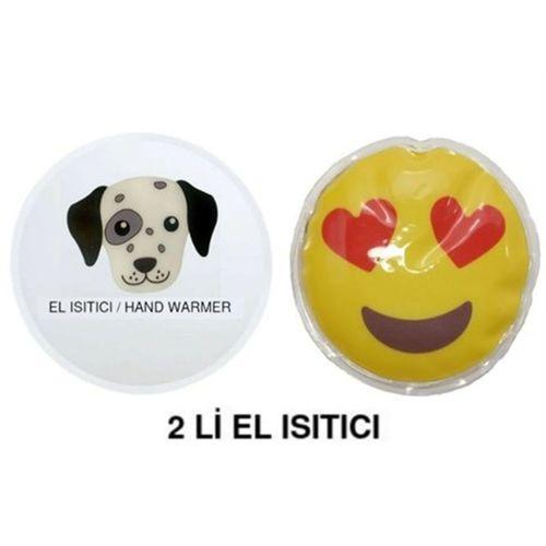 Kalp Emoji,Köpek Cep Sobası,El Isıtıcı,2 Adet Sıcak Su Torbası Pvc 9Cm