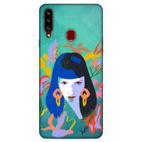 Lopard Samsung Galaxy A20s Uyumlu Kılıf Sürreal Yüzler ♀ (12) Koruyucu Silikon Desenli