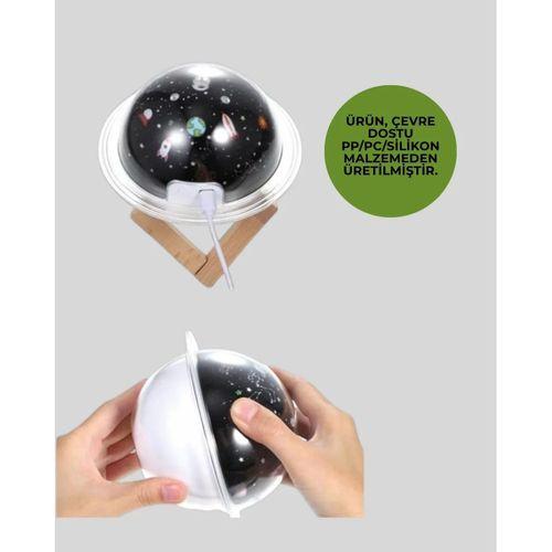 Gece Lambası Özellikli Taşınabilir Nemlendirici Ve Aromaterapi Cihazı Usb Girişli