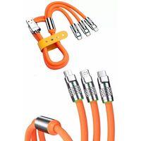 Çoklu Şarj Kablosu Usb Type-c İos Uyumlu 120w Hızlı Şarj Kablosu