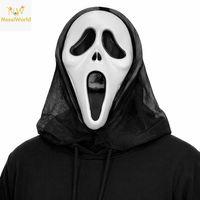 Kapşonlu Çığlık Maskesi Scream Maskesi - Hayalet Maskesi 33x21 cm