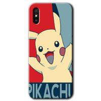 BeRa Aksesuar  Xiaomi Redmi 9A Kılıf Baskılı Kapak - Pikaçhu +Tam Kaplayan Mat Seramik