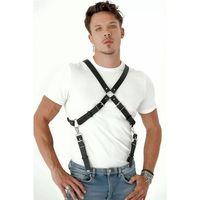 Göğüs Detaylı Arkadan Bağlamalı Erkek  Deri Harness - Brfm84